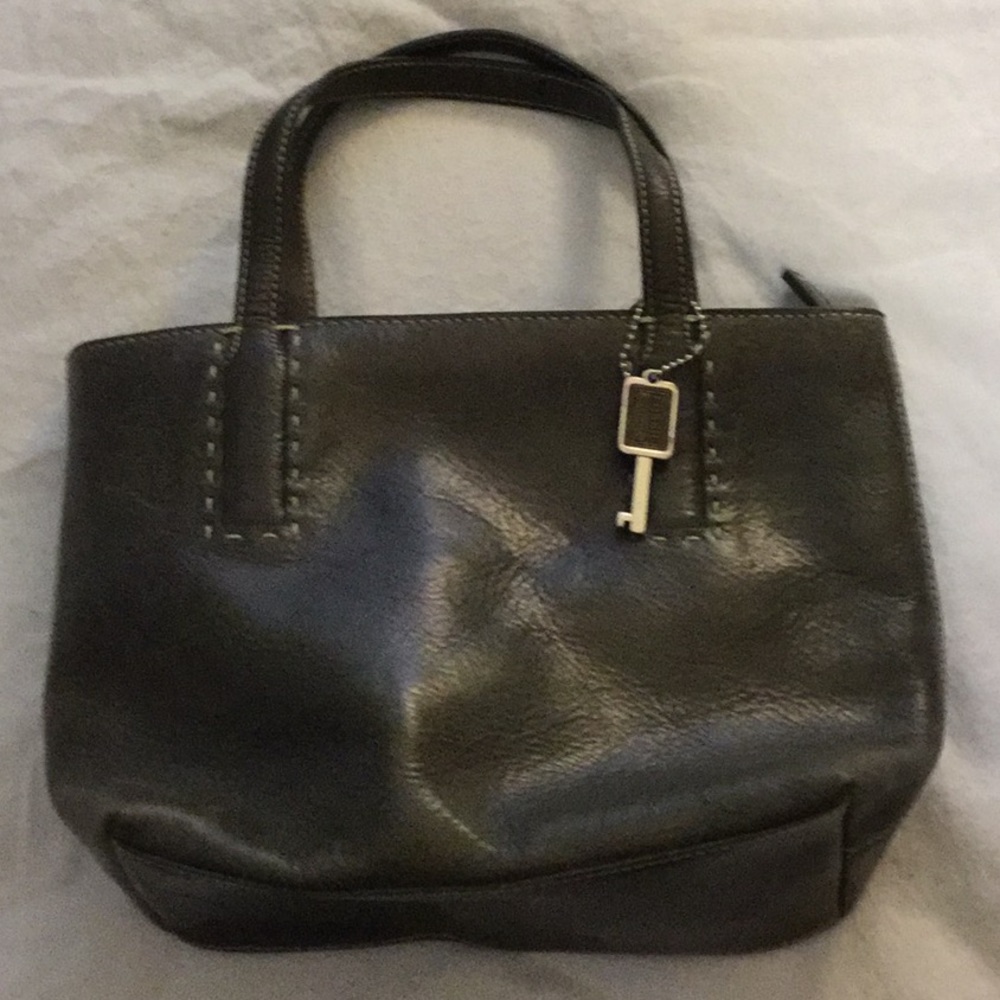 Fossil leather handbag
